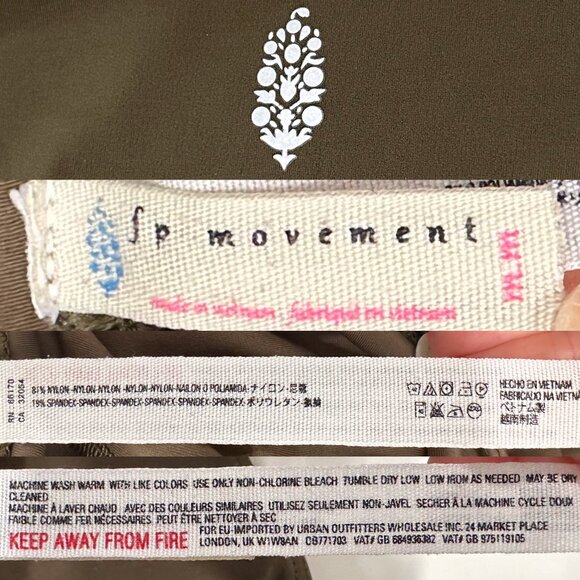 Free People Movement 7/8 Length Gemini Leggings in Army Green Women’s Size M - Picture 5 of 16